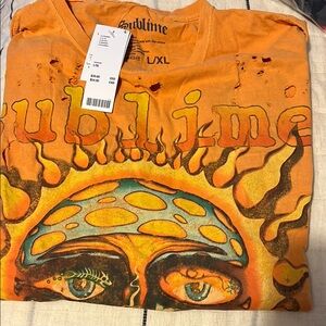 Urban Outfitters Orange Sublime Sun Graphic Tee
